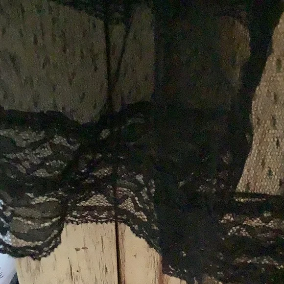 Perch by Blu Pepper black crochet sheer vest tunic length. Says 2xl. - Picture 7 of 11